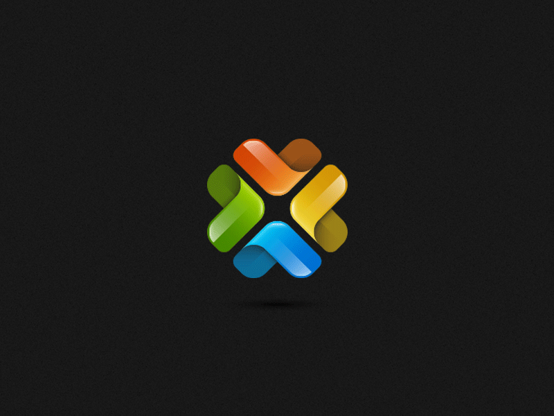 VISVASIA 4 colors 4 directions 4 elements 4 seasons brand color colorful colors icon logo mark symbol