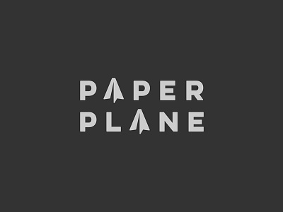 PAPER PLANE branding icon logo mark symbol word play