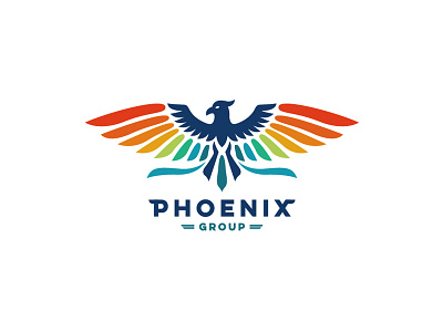 PHOENIX GROUP branding color icon logo mark mascot symbol