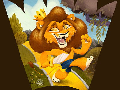 Coward Lion character design childrens book illustration childrens illustration cowardlion digital art digital illustration digital painting digitalart illustration photoshop thewizardofoz