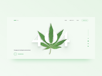 Hemp Farm 404 Page 404 404 page cbd design figma hemp minimal responsive design ui user interface web design website design