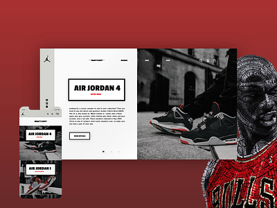 Air jordan E-store Landing page concept interface mobile uiux ui uidesign uiux ux web web design website