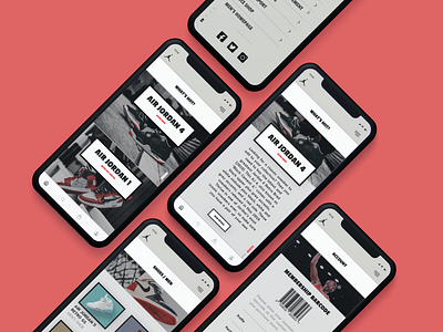 Air Jordan E-store concept concept interface mobile uiux ui uidesign uiux ux web web design website