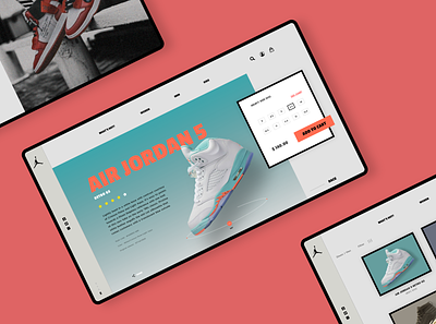 Air Jordan E-store concept concept interface mobile uiux ui uidesign uiux ux web web design website