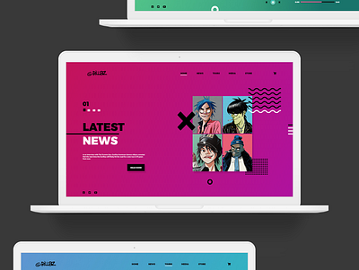 Gorillaz - UI/UX Design concept gorillaz ui web web design website website design