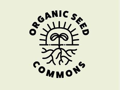 Organic Seed Commons Logo branding design illustration logo vector