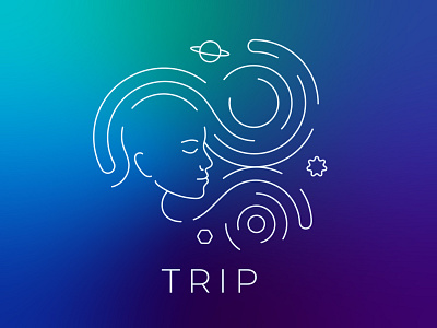 Treatment & Research in Psychedelics (TRIP) Logo branding design illustration logo