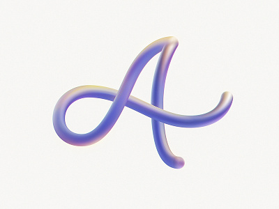 A a colorful letter lettering monogram sausage type typography