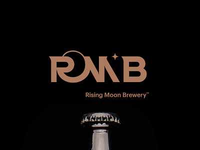 Rising Moon Brewery beer brewery identity letter lettering letterwork logo logotype typography