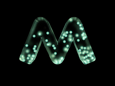 M 36daysoftype 36daysoftype m c4d42 letter lettering letterwork