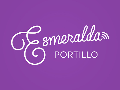 Esmeralda Portillo – Custom Type Logo custom editor journalist lettering logo script type typography