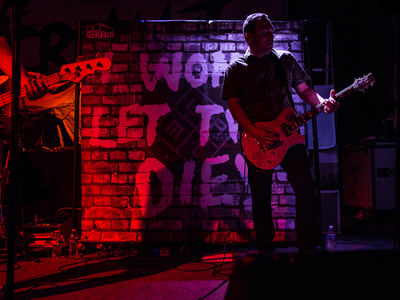 "I Won't Let This Die" 5'x5' Scrim LIVE band banner brick wall concert grunge hawthorne heights live scrim sign spray paint