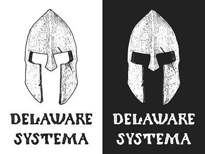 Delaware Systema Logo delaware hand drawn helmet logo martial art russian self defense stipple systema
