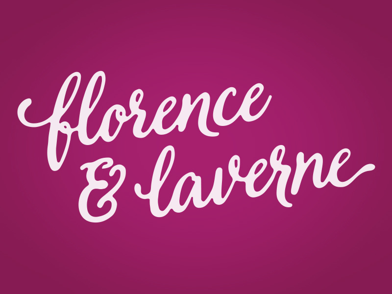 Florence & Laverne Logo hand lettered script logo typography type custom boutique blog