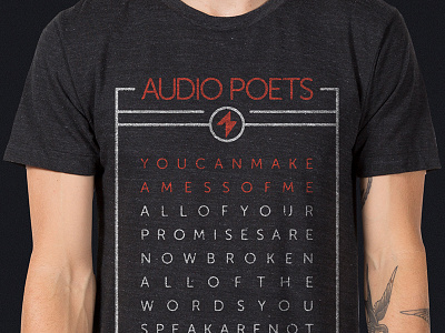 "Mess of Me" - Audio Poets T-Shirt apparel audio poets band electric bolt lyrics merch shirt tshirt