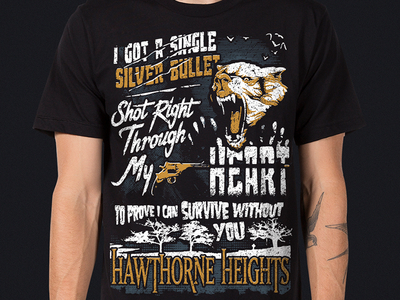 Hawthorne Heights - Silver Bullet apparel band grunge hawthorne heights horror merch shirt silver bullet t shirt tee werewolf