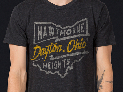 Hawthorne Heights - Dayton, Ohio apparel band brush dayton grunge hawthorne heights lettering merch ohio shirt state t shirt