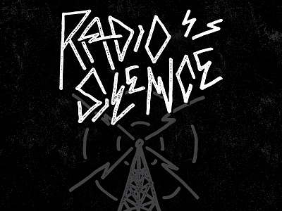 Radio Silence bolts distressed electric grunge lettering lightning radio type typography