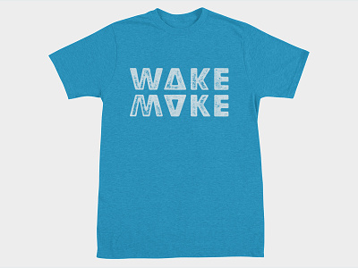 Wake & Make / Dribbble x Threadless Playoff apparel artist shop clothing distress dribbble grunge playoff t shirt threadless type
