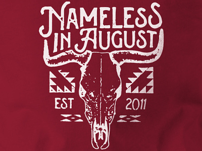 Nameless in August / Band T-Shirt apparel band clothing folk grunge logo merch skull t shirt tribal western
