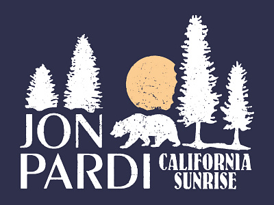 Jon Pardi / California Sunrise Bear band merch bear california country jon pardi merch music sunrise vintage