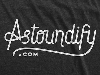 Astoundify T-Shirt Design apparel astoundify company lettering merch script wordpress