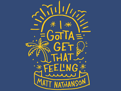 Matt Nathanson / Summertime Koozie - Side 2 beach hand lettering koozie matt nathanson merch music summer summertime