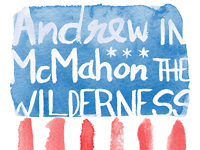 Andrew McMahon in the Wilderness / Watercolor Flag andrew mcmahon apparel brush flag lettering merch music watercolor