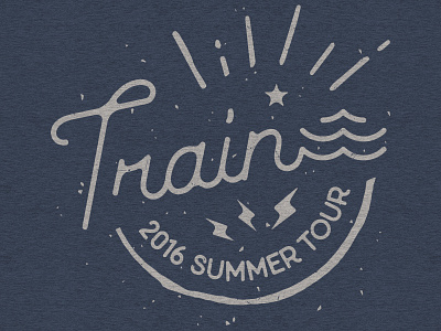 Train / 2016 Summer Tour Date Shirt apparel badge band merch cruise emblem merch music summer tour train