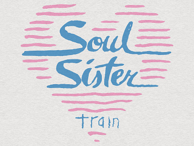 Train / Soul Sister Heart Tank Top apparel band merch brush heart lettering music soul sister summer tour train