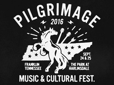 Pilgrimage Festival Official 2016 Event Tee apparel event horse merch music pilgrimage fest tennessee