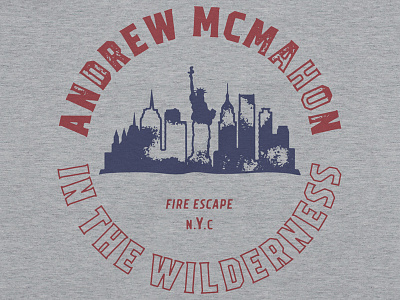 Andrew McMahon in the Wilderness / Fire Escape NYC andrew mcmahon apparel badge band merch merch new york nyc stamp t shirt vintage