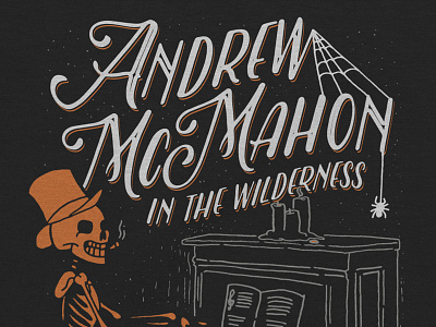 Andrew McMahon in the Wilderness / Skeleton Piano Tee andrew mcmahon apparel band merch halloween hand drawn illustration merch music skeleton t shirt