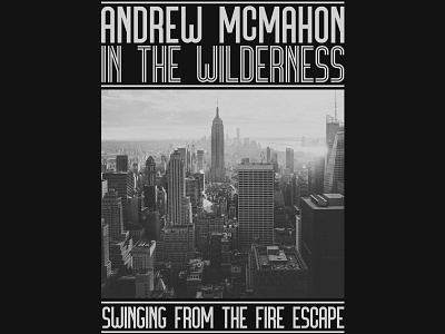 Andrew McMahon in the Wilderness / NYC Cityscape andrew mcmahon apparel band merch cityscape fire escape merch music new york nyc