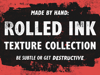 Rolled Ink Texture Collection brayer grunge punk retro rolled ink texture pack textures vintage