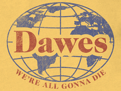 Dawes / Retro Globe apparel band merch dawes globe music retro t shirt tour vintage