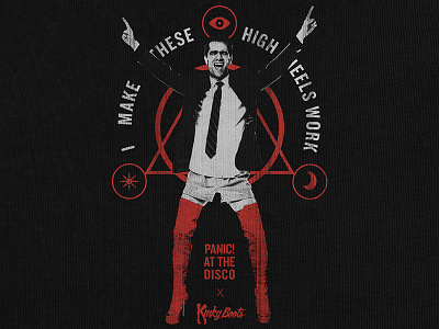 Panic! at the Disco x Kinky Boots T-Shirt apparel boots brendon urie high heels kinky boots merch musical panic at the disco patd t shirt type