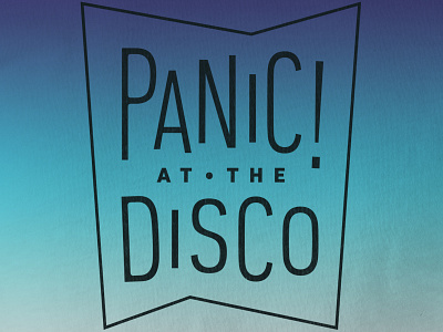 Panic! at the Disco / Jazzy Dye Tee apparel band merch gradient jazz merch ombre panic at the disco patd retro t shirt typography