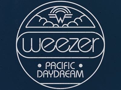 Weezer / Pacific Daydream Launch Merch daydream emblem jacket keychain merch monoline music pacific retro type vintage weezer