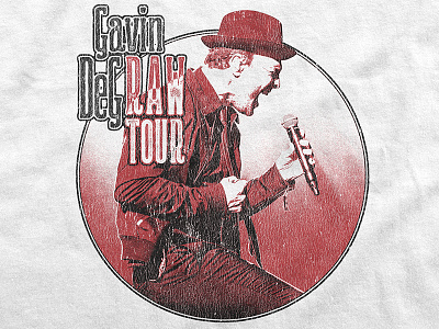 Gavin DeGraw / Raw Tour T-Shirt by Brent Galloway on Dribbble