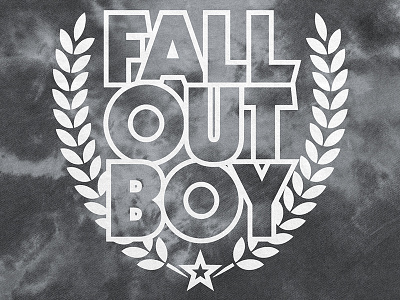 Fall Out Boy / Laurel Wreath Logo Tie Dye Hoodie