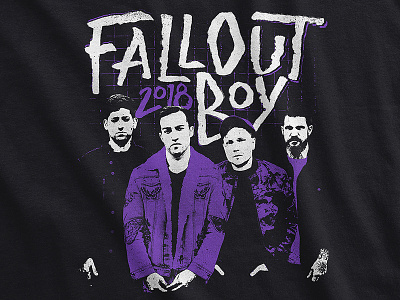 Fall Out Boy / 2018 Europe Tour T-Shirt apparel band merch brush europe fall out boy lettering mania merch music punk tee tour