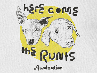 Awolnation / Here Come The Runts apparel awolnation band merch brush dogs here come the runts merch music runts southwest t-shirt texture