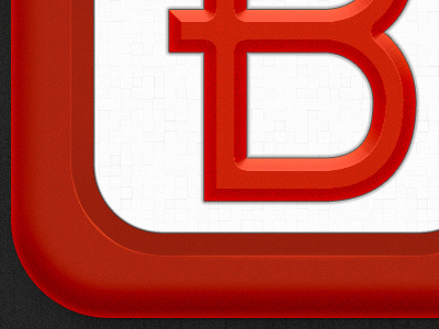 B iOS Icon b brent crisp galloway icon ios ipad iphone red texture
