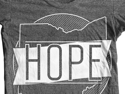 Hope T-Shirt band brent dirty galloway grey grunge heather hope mockup ohio ribbon shirt state tee tshirt type typography