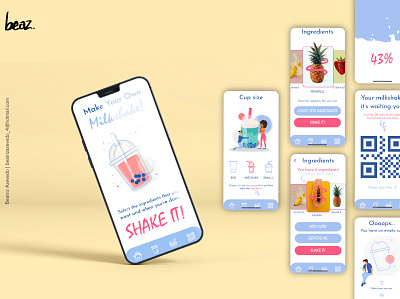 Let's Shake it! app branding color design graphic design illustration logo ui ux vector