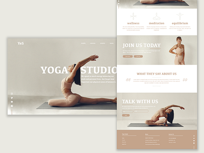 Yoga Studio color design studio ui ux web design website yoga