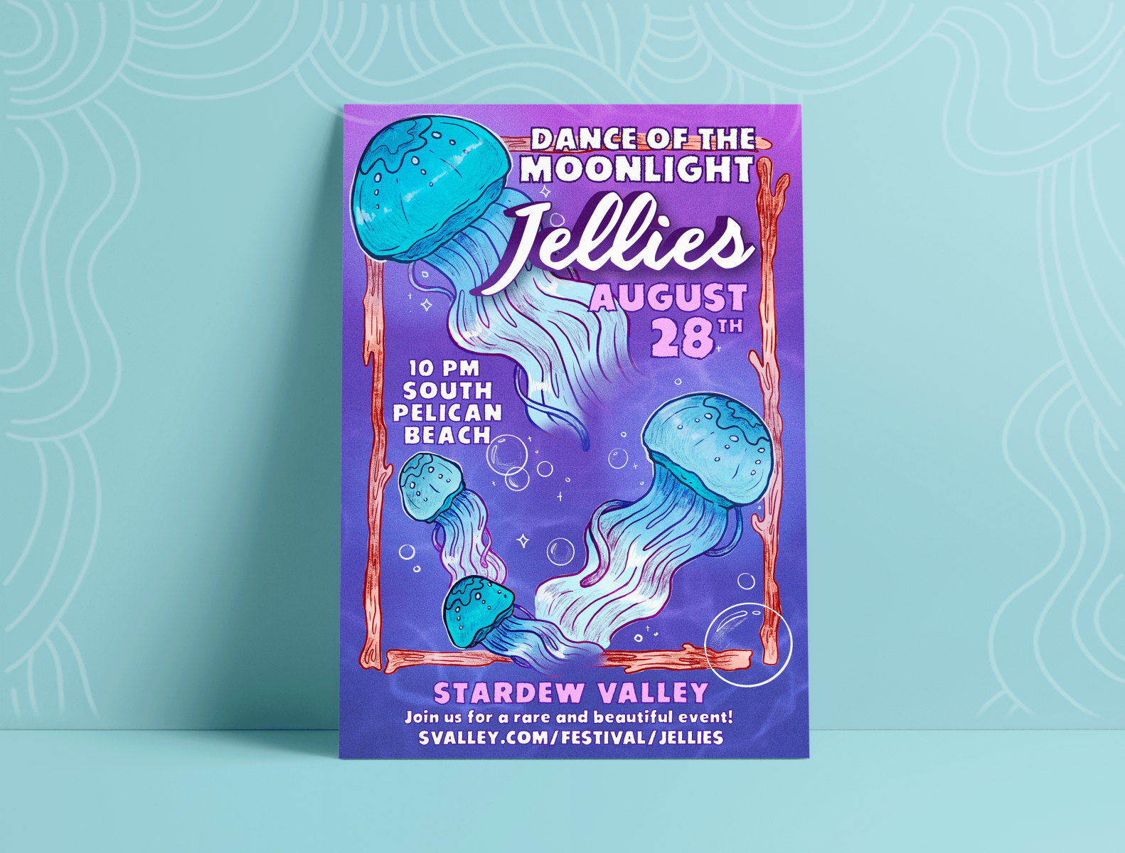 Event Poster - Dance of the Mooonlight Jellies by Kayla Alarcon on Dribbble