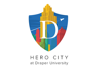 Hero City Logo brand draper draper university logo