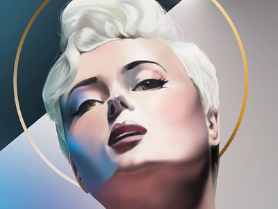 Modern Madonna digital lighting modern painting photoshop study